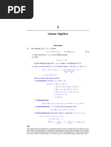Linear Algebra: 2.1 We Consider R, Where R (2.1) A. Show That R Is An Abelian Group. B. Solve