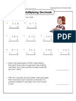 Multiplication Decimals 1 Digit - ABCCC