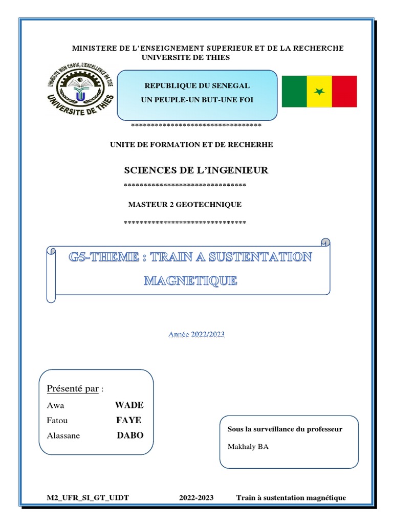 Train à sustentation magnétique : Technologie et Comparaison | PDF ...