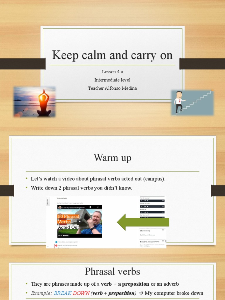 Phrasal Verbs Lesson For Intermediate Learners Pdf