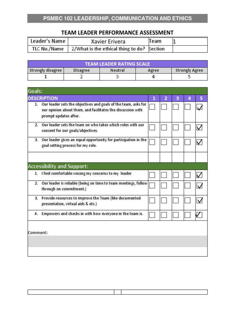 TLC2 Team 1 Leader Erivera Evaluation Form by Leop 20230221 PDF
