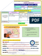 Evaluacion Diagnostica - 3ero y 4to Grado-Ingles - 00001