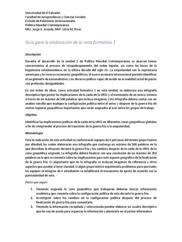 Guía Nota Formativa 1 2023 | PDF