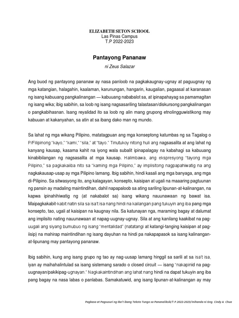 Pantayong Pananaw | PDF