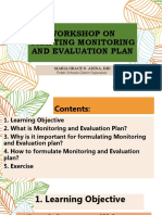 Day 2. Session 5. Workshop On Crafting of Monitoring and Evaluation Plan