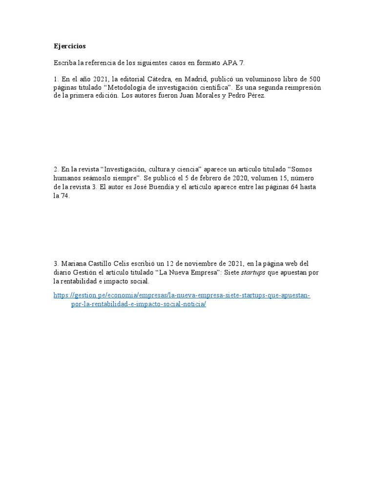 Ejercicios 1 | PDF