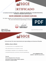 Certificado - Seminario - El Uso de Las Tic - David Armando Alvarado Guevara
