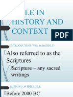 Bible in History and Context