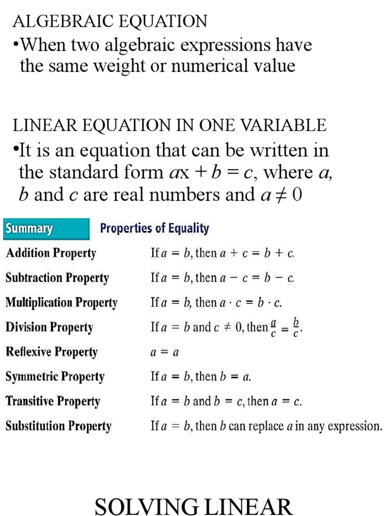 Linear Equation | PDF