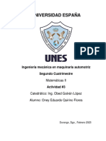 Actividad #3. - Matemáticas II U2