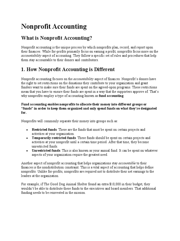 Nonprofit Accounting PDF Nonprofit Organization Balance Sheet