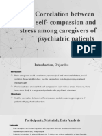 Correlation Between Self-Compassion and Stress Among Caregivers of Psychiatric Patients