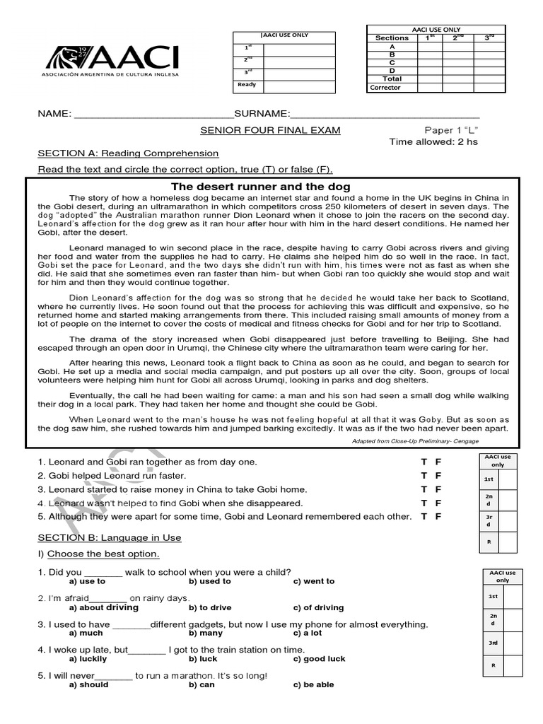 Examen Mock 2022 Pdf Dances