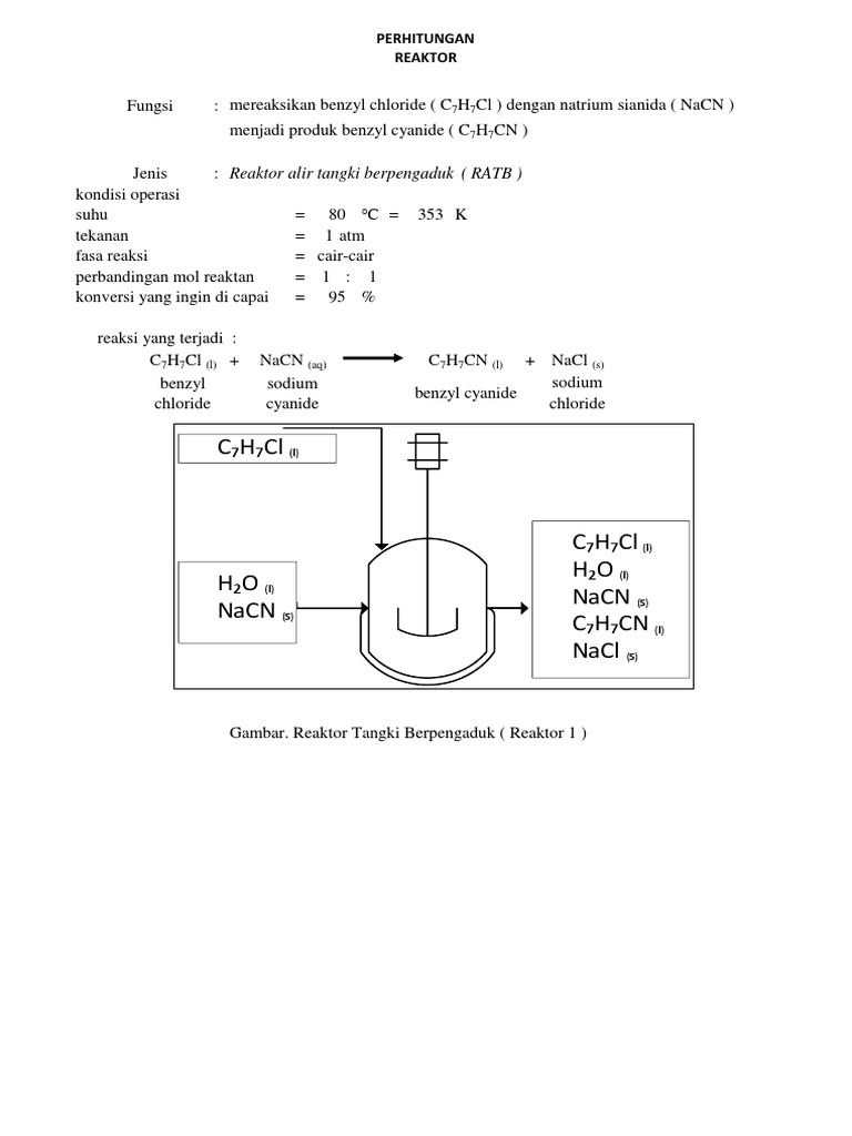 Perhitungan Laju Alir Reaktor RATB | PDF | Sains & Matematika