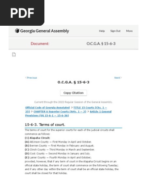 Georgia General Assembly GA Code 15-6-3 (2021) Donald Trump DA Willis Grand  Jury | PDF | Plea | Grand Juries In The United States