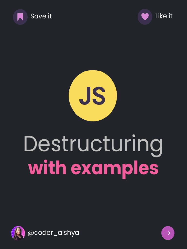 Js Destructuring Examples | PDF