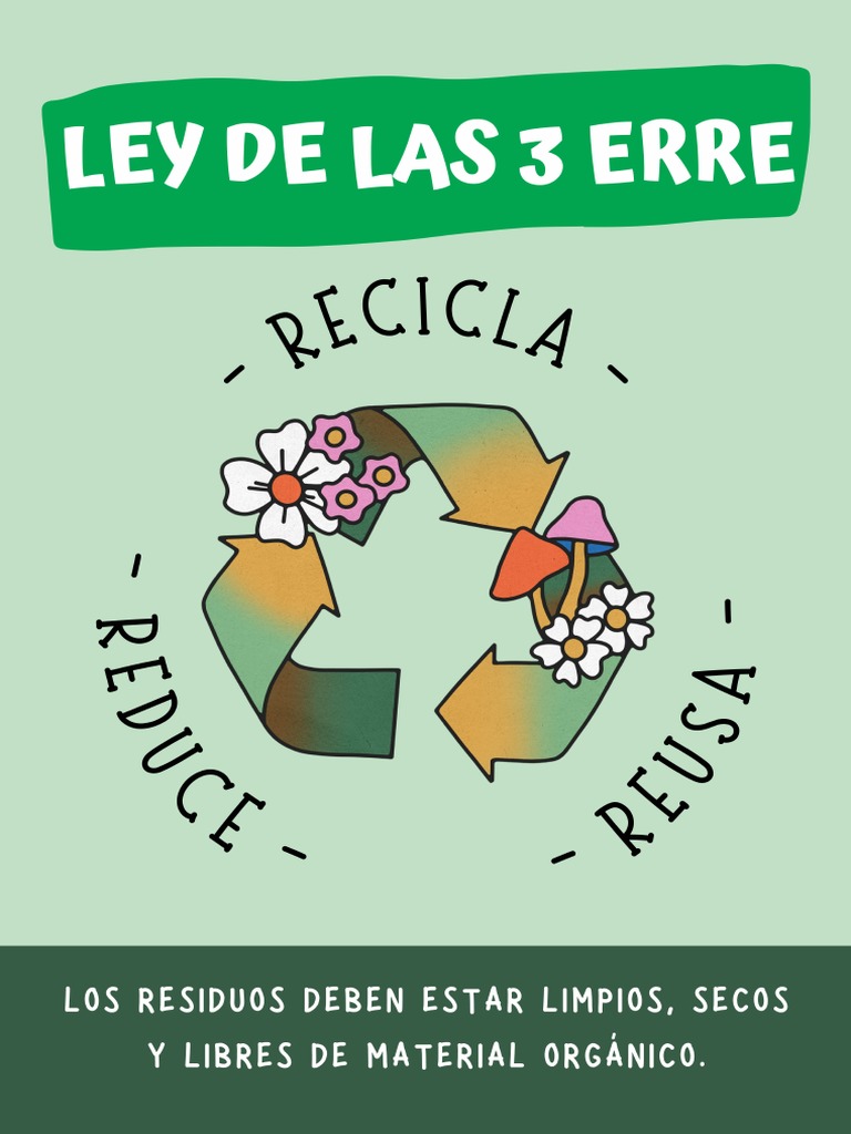 Póster Ecológico Recicla Reusa Reduce PDF