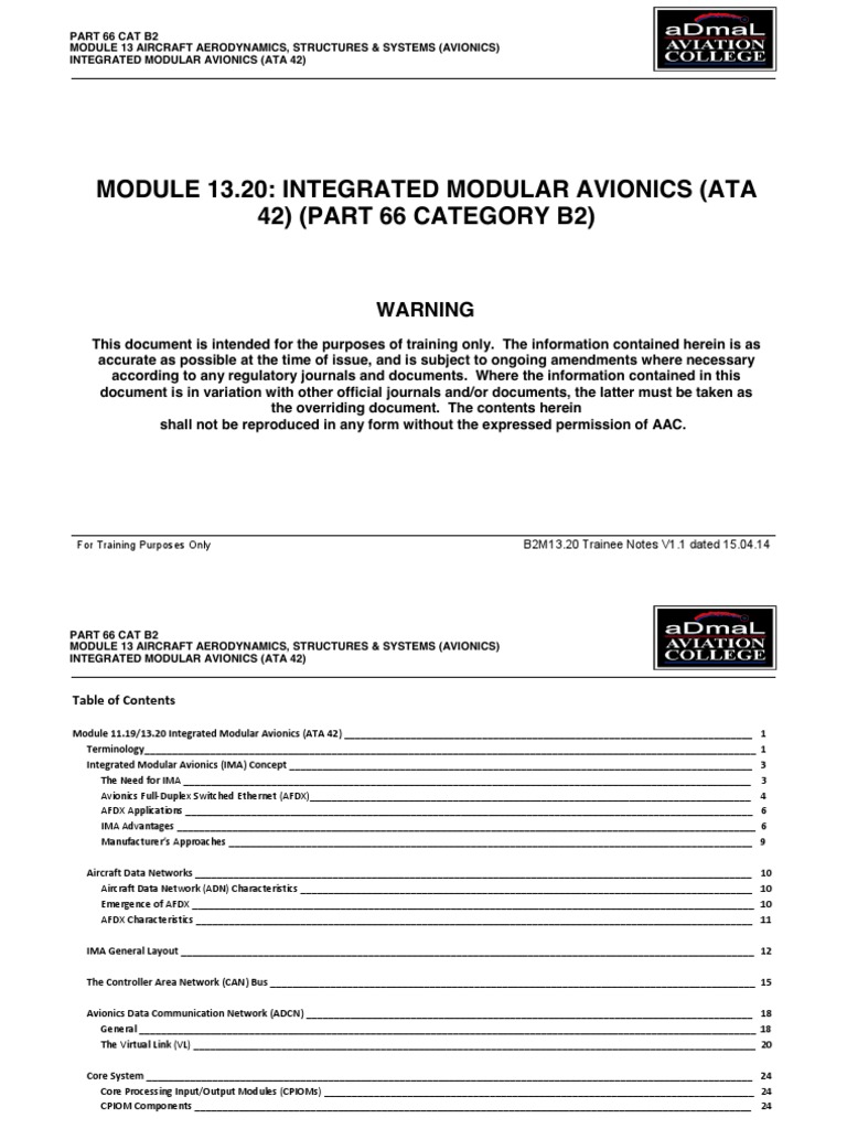 Integrated Modular Avionics Overview | PDF | Computer Engineering ...