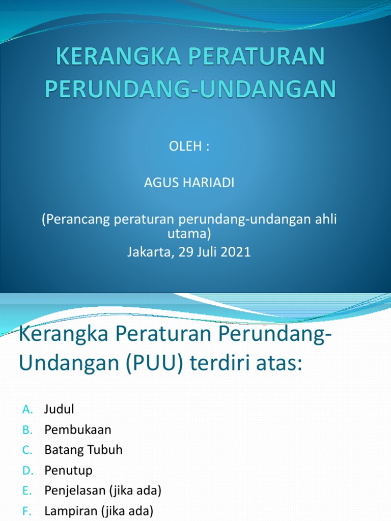 Materi 234 10 Teknik Penyusunan Peraturan Perundang Undangan