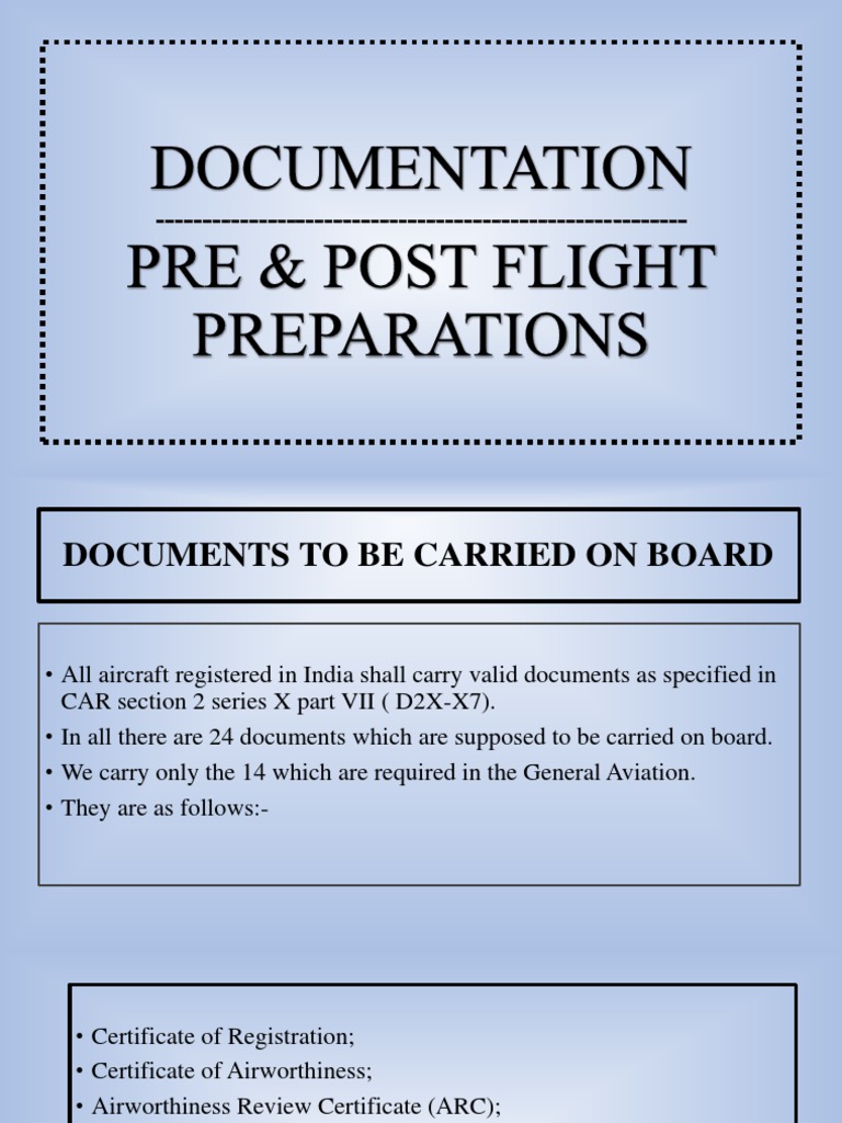 Required Aircraft Documents for Flight | PDF | Aviation | Transport
