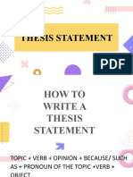 How-To Create Thesis Statement