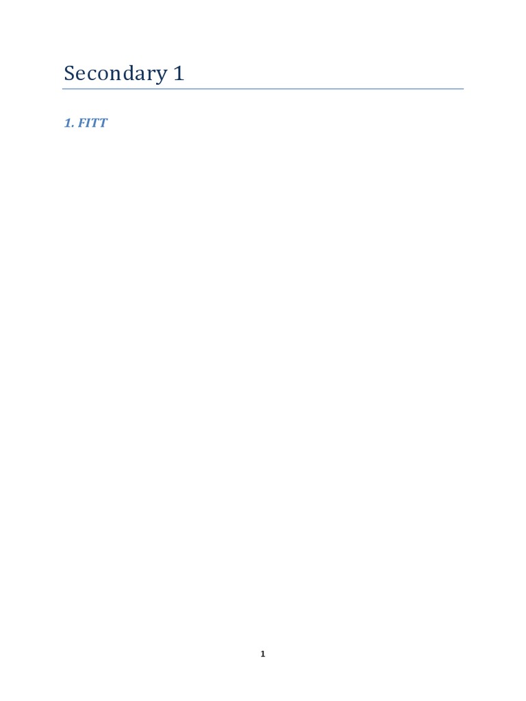 FITT | PDF | Physical Fitness | Strength Training