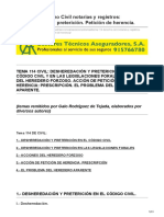 Tema 114 Desheredación y Preterición Petición de Herencia