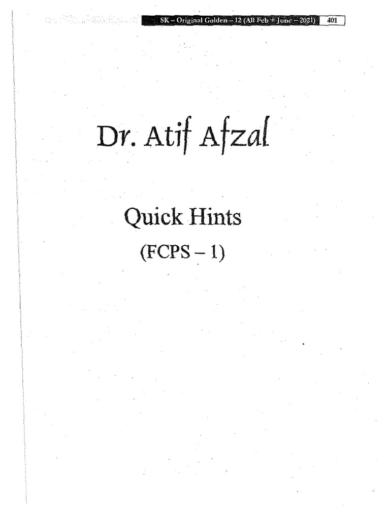 Atif Afzal Quick Hints | PDF | Ventricle (Heart) | Heart