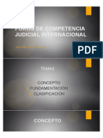 Foros de Competencia Judicial Internacional: Concepto