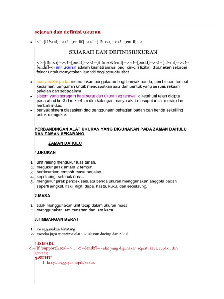 Sejarah Dan Definisi Ukuran Pdf