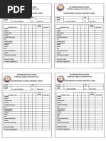 Temporary Report Card