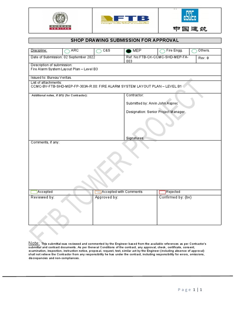 FTB CK CCMC SHD Mep FP 003 R.00 | PDF
