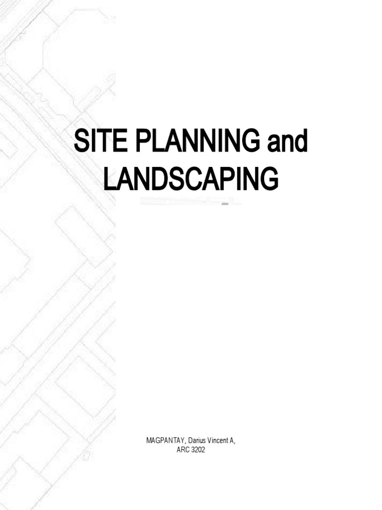 MAGPANTAY, Darius Vincent A. ARC 3202 (Site Planning and Landscaping
