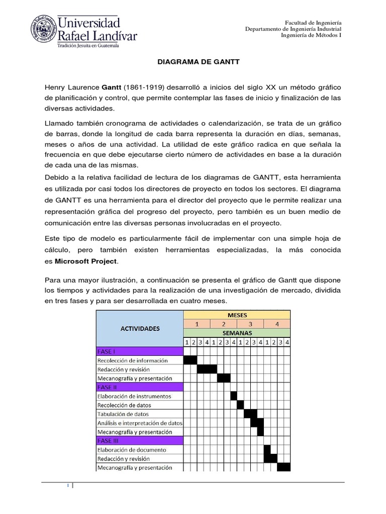 Diagrama de Gantt | PDF | Ingeniería Industrial | Informática
