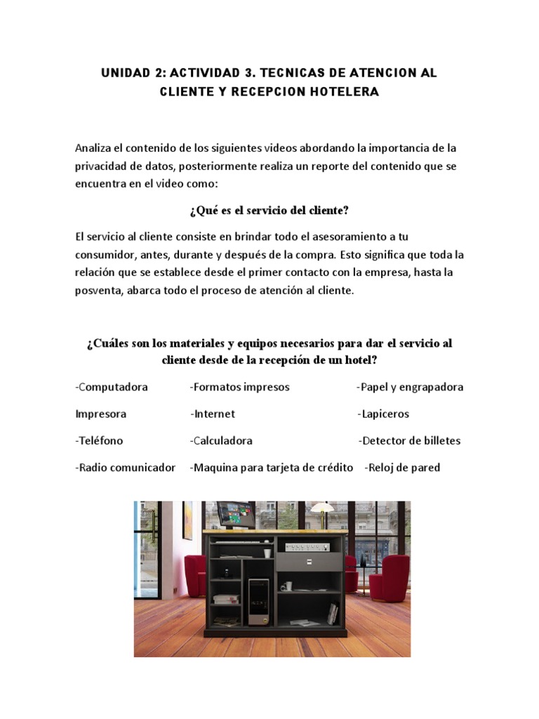 Técnicas de Atención al Cliente Hotelero | PDF | Hotel