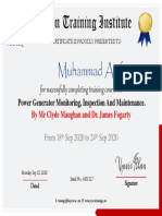 Genrator Training Certificates