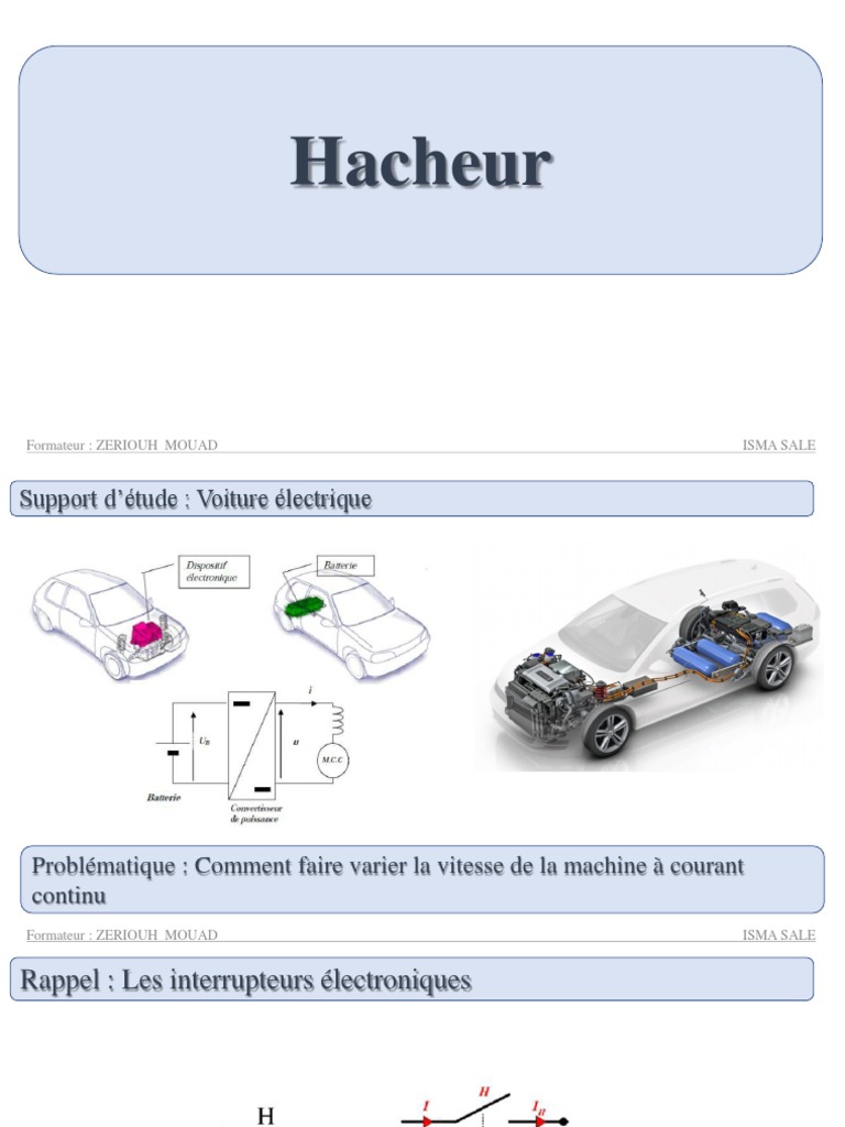 Hacheurs pour Machines à Courant Continu | PDF | Puissance (physique ...