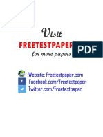 FREETESTPAPER Website Offers Free Solutions