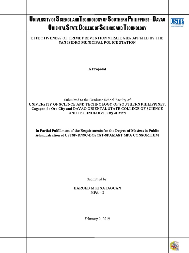 Thesis January 2019 New Format PDF Crime Prevention Police