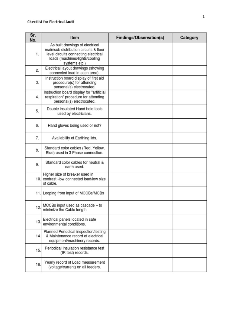 General Check List PDF