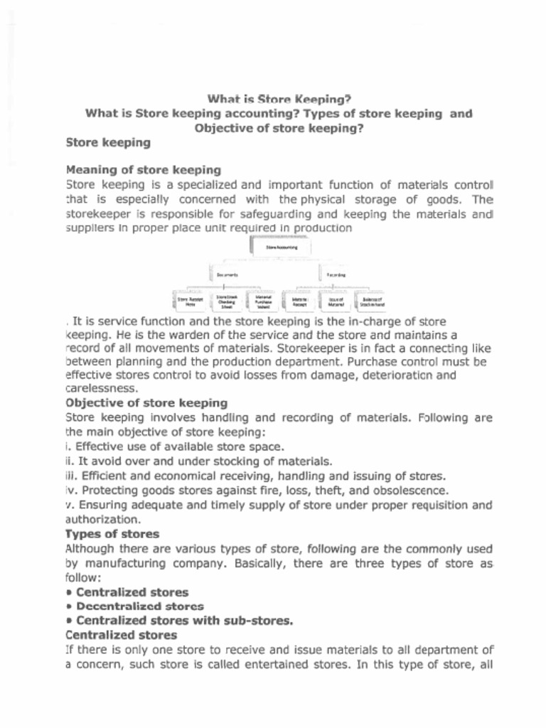 Storekeeping PDF