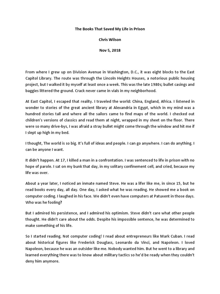 The books that saved my life in prison pdf