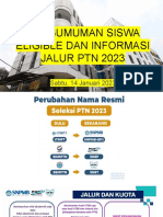 Pengumuman Siswa Eligible Dan Informasi Jalur PTN 2023