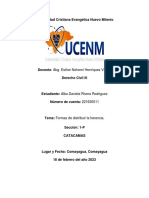 Formas de Distribuir La Herencia - Derecho Civil 3