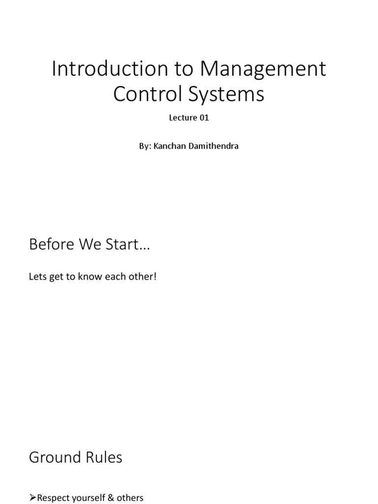 AC312 2023 1 Notes On MCS Management Control Systems 2 | PDF ...