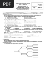 Summative Test On Random Variable