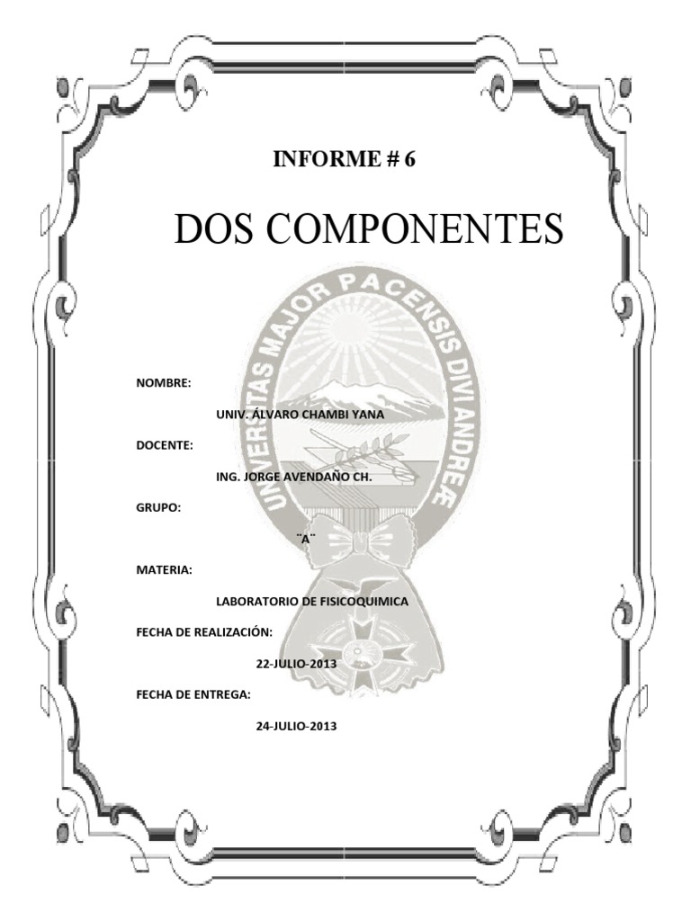 Dos Componentes | PDF | Fase (materia) | Solubilidad