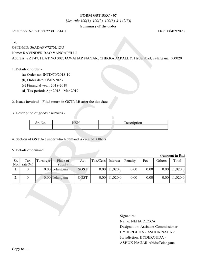 Amended Section 503 Of Cgst