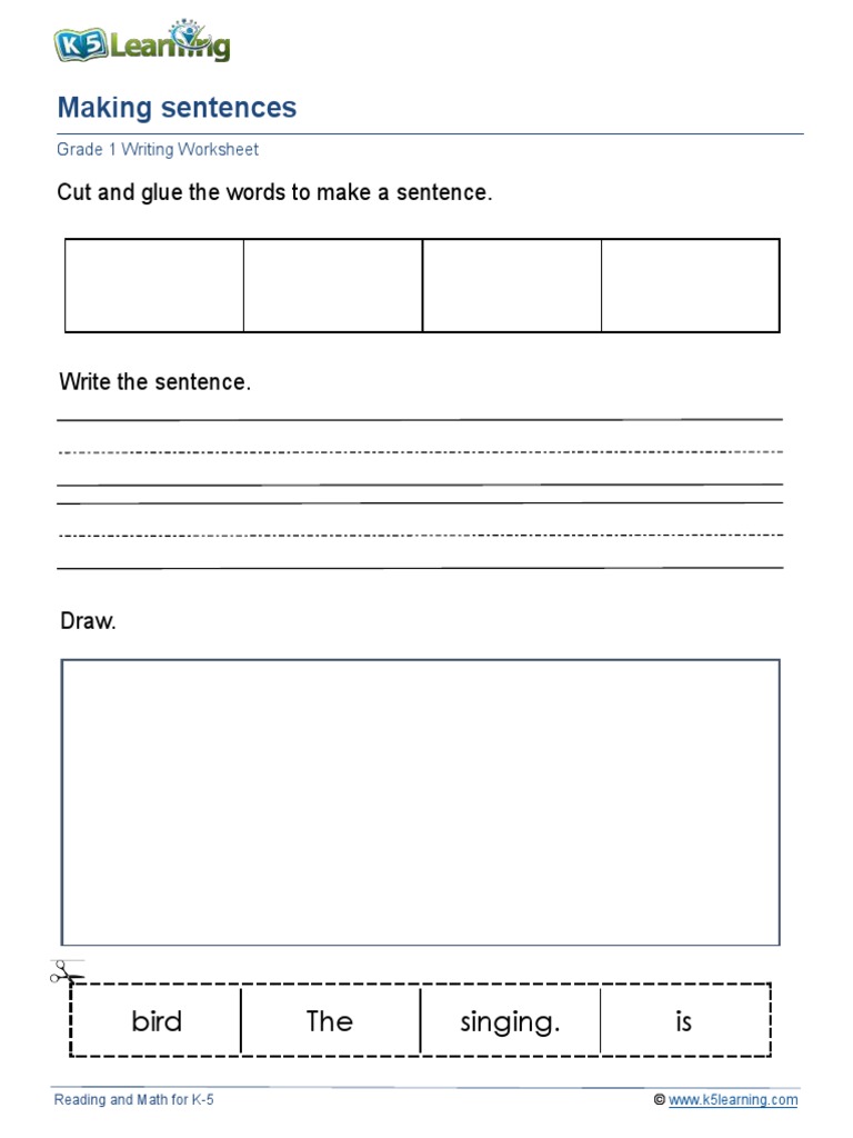 Grade 1 Making Sentences C | PDF