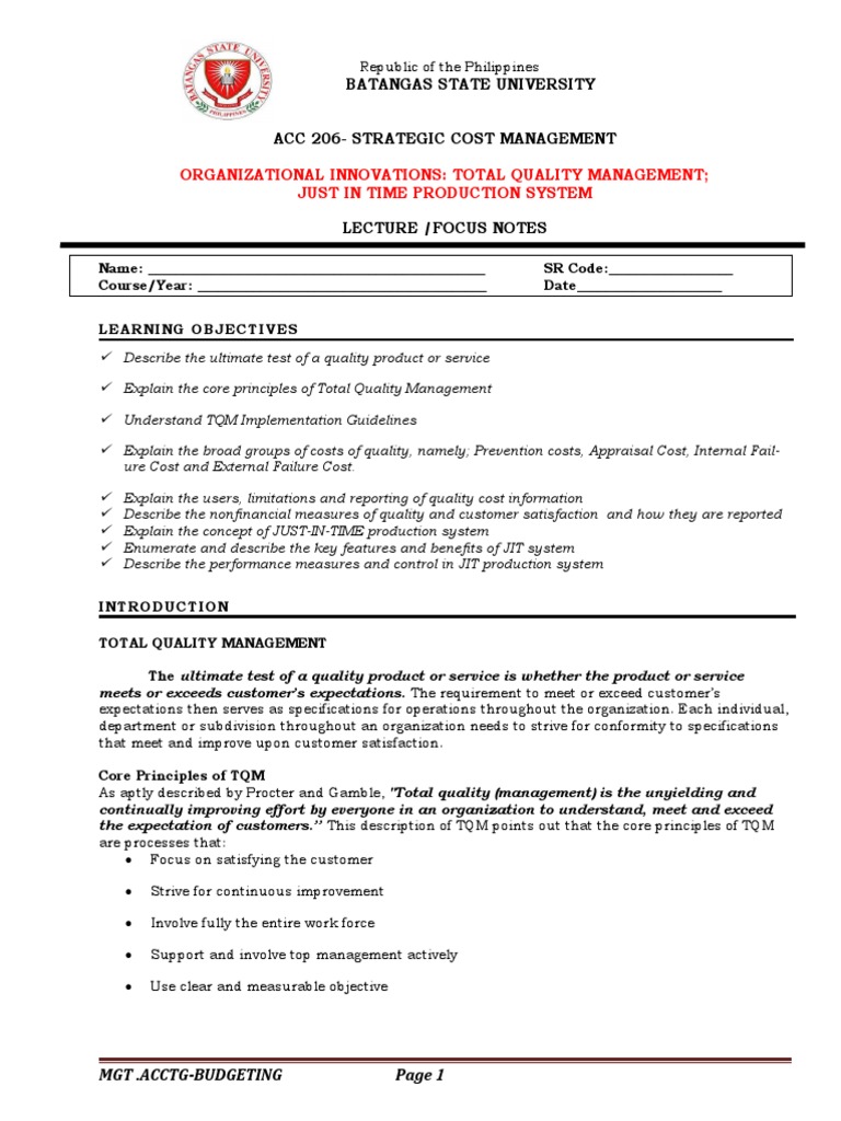 Module 6 Pdf Lean Manufacturing Inventory